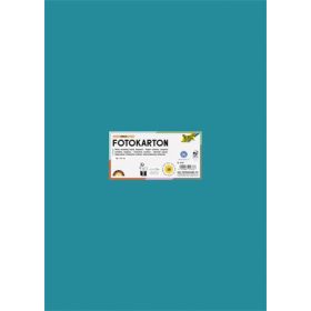   Dekorkarton, 2 oldalas, 50x70 cm, 300 g, 10 lap, FOLIA, türkiz (FL6138)