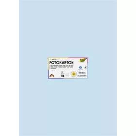   Dekorkarton, 2 oldalas, 50x70 cm, 300 g, 10 lap, FOLIA, jégkék (FL6139)