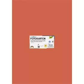   Dekorkarton, 2 oldalas, 50x70 cm, 300 g, 10 lap, FOLIA, narancssárga (FL6140)
