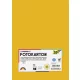 Dekorkarton, 2 oldalas, A4, 300 g, 50 lap, FOLIA, mélysárga (FL6145016)
