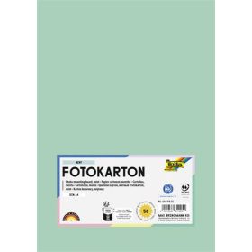   Dekorkarton, 2 oldalas, A4, 300 g, 50 lap, FOLIA, menta (FL6145025)