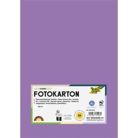  Dekorkarton, 2 oldalas, A4, 300 g, 50 lap, FOLIA, sötét orgonalila (FL6145028)