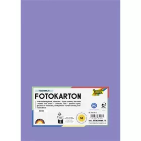   Dekorkarton, 2 oldalas, A4, 300 g, 50 lap, FOLIA, ibolyakék (FL6145037)