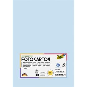   Dekorkarton, 2 oldalas, A4, 300 g, 50 lap, FOLIA, jégkék (FL6145039)