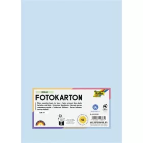   Dekorkarton, 2 oldalas, A4, 300 g, 50 lap, FOLIA, jégkék (FL6145039)