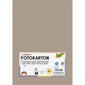   Dekorkarton, 2 oldalas, A4, 300 g, 50 lap, FOLIA, cappuccino (FL6145073)