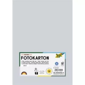   Dekorkarton, 2 oldalas, A4, 300 g, 50 lap, FOLIA, világosszürke (FL6145080)