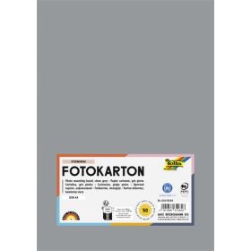   Dekorkarton, 2 oldalas, A4, 300 g, 50 lap, FOLIA, kőszürke (FL6145084)