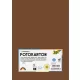 Dekorkarton, 2 oldalas, A4, 300 g, 50 lap, FOLIA, csokoládébarna (FL6145085)