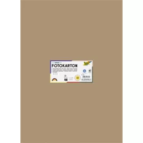   Dekorkarton, 2 oldalas, 50x70 cm, 300 g, 10 lap, FOLIA, őzbarna (FL6175)