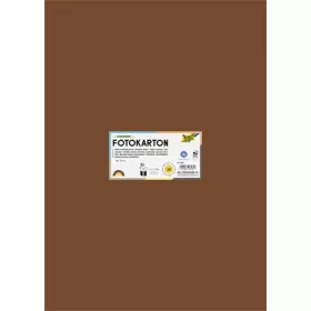   Dekorkarton, 2 oldalas, 50x70 cm, 300 g, 10 lap, FOLIA, csokoládébarna (FL6185)