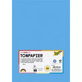   Színes papír, A4, 130 g, 100 lap, FOLIA, tengerkék (FL6433)