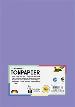Színes papír, A4, 130 g, 100 lap, FOLIA, ibolyakék (FL6437)