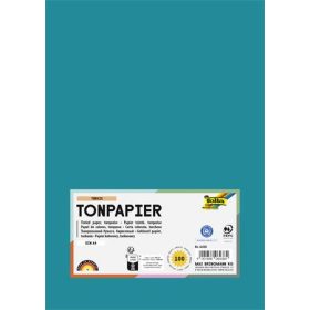 Színes papír, A4, 130 g, 100 lap, FOLIA, türkiz (FL6438)