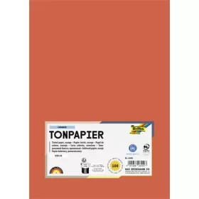 Színes papír, A4, 130 g, 100 lap, FOLIA, narancs (FL6440)