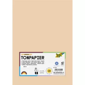 Színes papír, A4, 130 g, 100 lap, FOLIA, barack (FL6442)