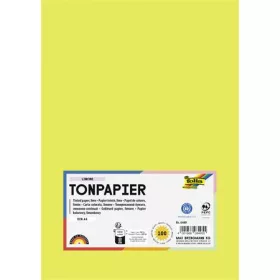   Színes papír, A4, 130 g, 100 lap, FOLIA, limezöld (FL6449)