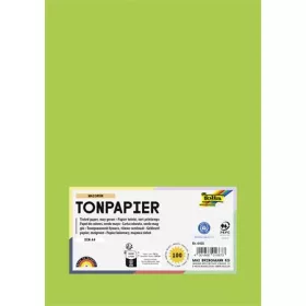   Színes papír, A4, 130 g, 100 lap, FOLIA, tavaszzöld (FL6450)