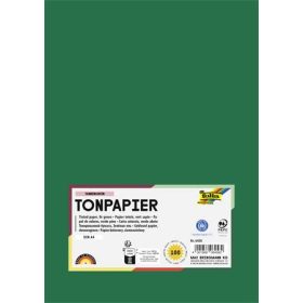   Színes papír, A4, 130 g, 100 lap, FOLIA, fenyőzöld (FL6458)