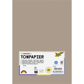   Színes papír, A4, 130 g, 100 lap, FOLIA, cappuccino (FL6473)