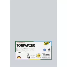   Színes papír, A4, 130 g, 100 lap, FOLIA, világosszürke (FL6480)