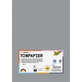   Színes papír, A4, 130 g, 100 lap, FOLIA, kőszürke (FL6484)