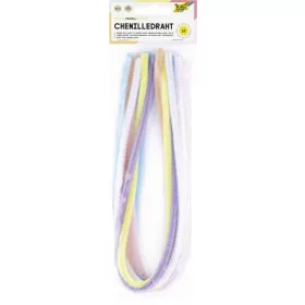   Zseníilia drót, 50 cm, FOLIA, 10 különböző pasztel szín (FL77897)