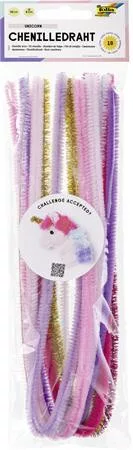 Zseníilia drót, 50 cm, FOLIA Unikornis, 10 különböző szín (FL779892)