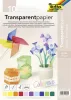 Transzparens papír, A4, 115 g, 10 lap, FOLIA, vegyes színek (FL87409)