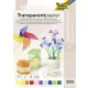 Transzparens papír, A4, 115 g, 10 lap, FOLIA, vegyes színek (FL87409)