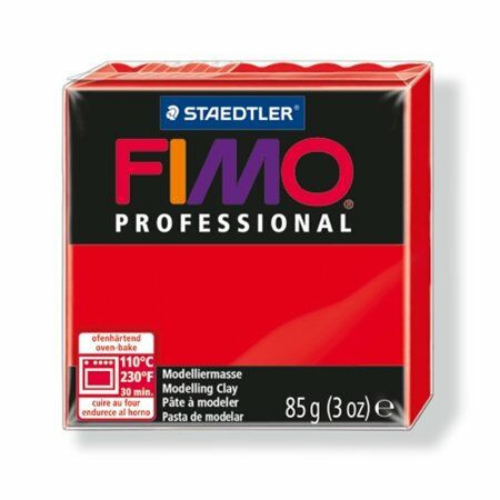 Gyurma, 85 g, égethető, FIMO Professional, piros (FM8004200)