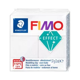   Gyurma, 57 g, égethető, FIMO Effect, csillámos fehér (FM8010002)