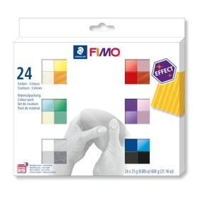   Gyurma, készlet, 24x25 g, égethető, FIMO Effect Colours 24 különböző szín (FM8013C241)