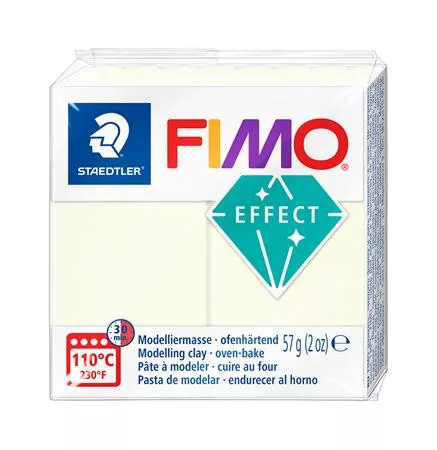 Gyurma, 57 g, égethető, FIMO Effect, sötétben világító (FM802004)