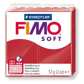   Gyurma, 57 g, égethető, FIMO Soft, karácsonyi piros (FM80202P)