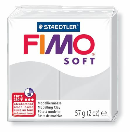 Gyurma, 57 g, égethető, FIMO Soft, delfinszürke (FM802080)