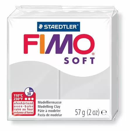 Gyurma, 57 g, égethető, FIMO Soft, delfinszürke (FM802080)