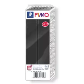 Gyurma, 454 g, égethető, FIMO Soft, fekete (FM80219)