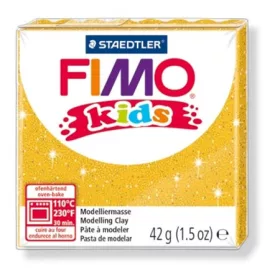   Gyurma, 42 g, égethető, FIMO Kids, glitteres arany (FM8030112)