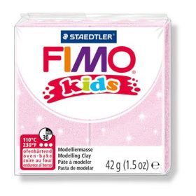   Gyurma, 42 g, égethető, FIMO Kids, gyöngyház világos rózsaszín (FM8030206)