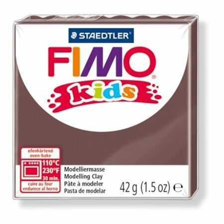 Gyurma, 42 g, égethető, FIMO Kids, barna (FM80307)