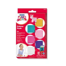   Gyurma készlet, 6x42 g, égethető, lányoknak, FIMO Kids Color Pack, 6 különböző szín (FM803202)