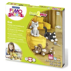   Gyurma készlet, 4x42 g, égethető, FIMO Kids Form & Play, cicák (FM803416)