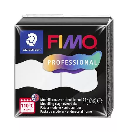 Gyurma, 57 g, égethető, FIMO Professional, fehér (FM80400)