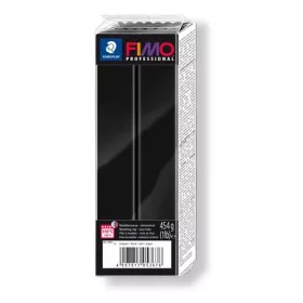   Gyurma, 454 g, égethető, FIMO Professional, fekete (FM80419)