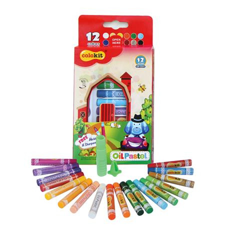 Olajpasztell kréta COLOKIT Oil Pastel, 12 különböző szín (FOC011)