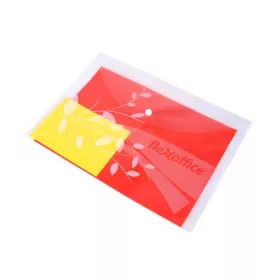   Irattartó tasak, A4, PP, patentos, 120 mikron, FLEXOFFICE, FO-CBF02, áttetsző, mintás (FOCBF02V)