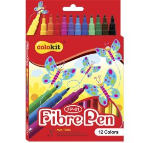   Filctoll készlet, COLOKIT FibrePen, 12 különböző szín (FOFP01)