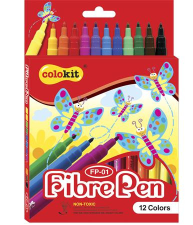 Filctoll készlet, COLOKIT FibrePen, 12 különböző szín (FOFP01)