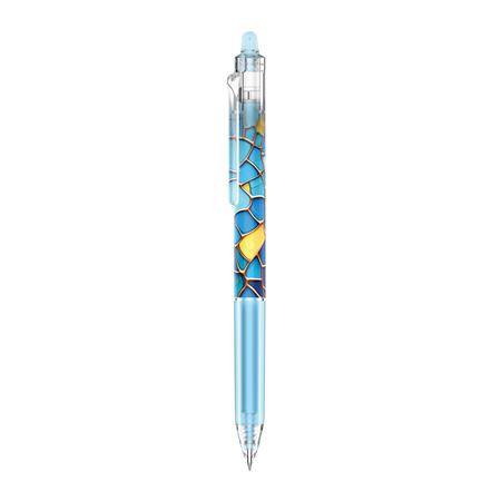 Zseléstoll, 0,25 mm, nyomógombos, törölhető, FLEXOFFICE Mazzic, kék (FOGELE007)